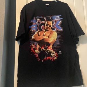 Vintage The Rock WWF T-shirt XL black